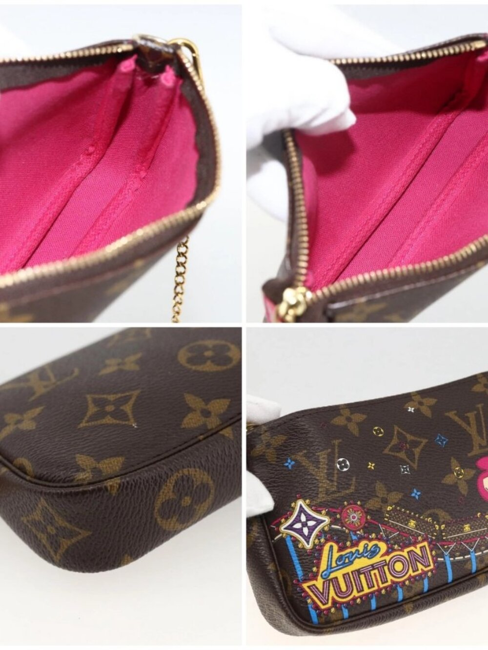 LOUIS VUITTON Monogram Vivienne Mini Pochette Accessoires M81637 Auth 167034SM - Picture 13 of 14